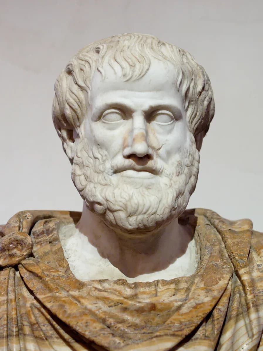 Ancient marble bust of Aristotle