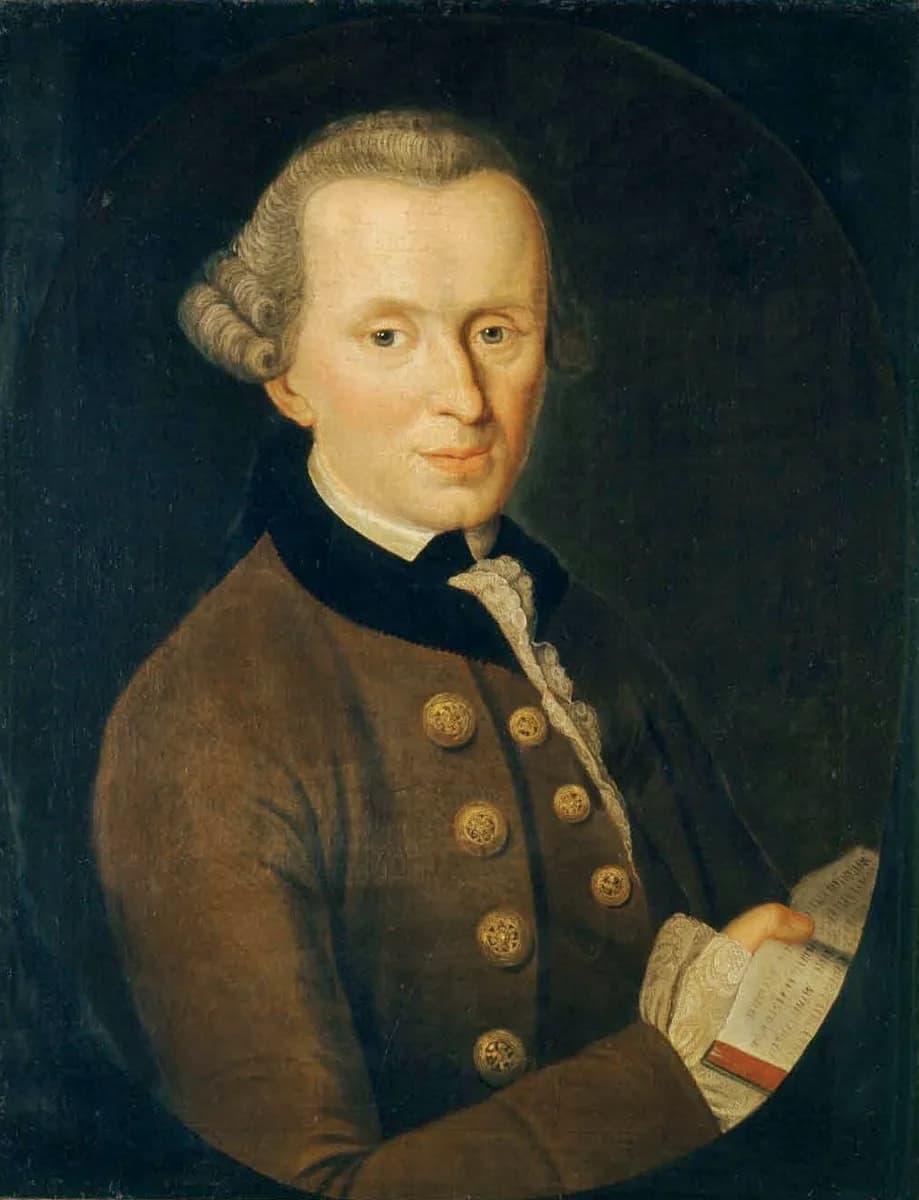 Historical painted portrait of Immanuel Kant
